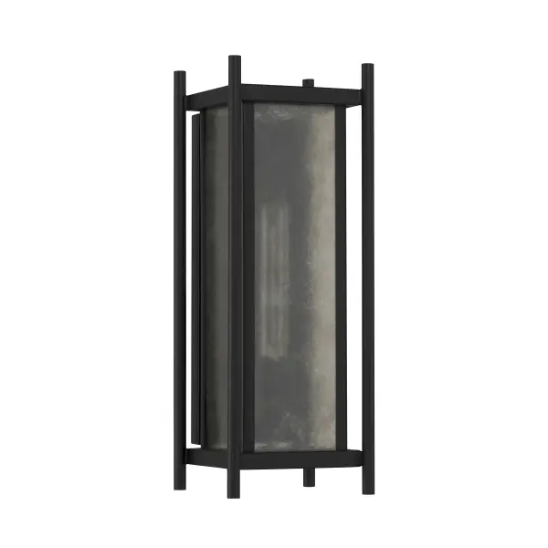 Jacobs 1-Light Outdoor Wall Lantern in Matte Black - Image 2
