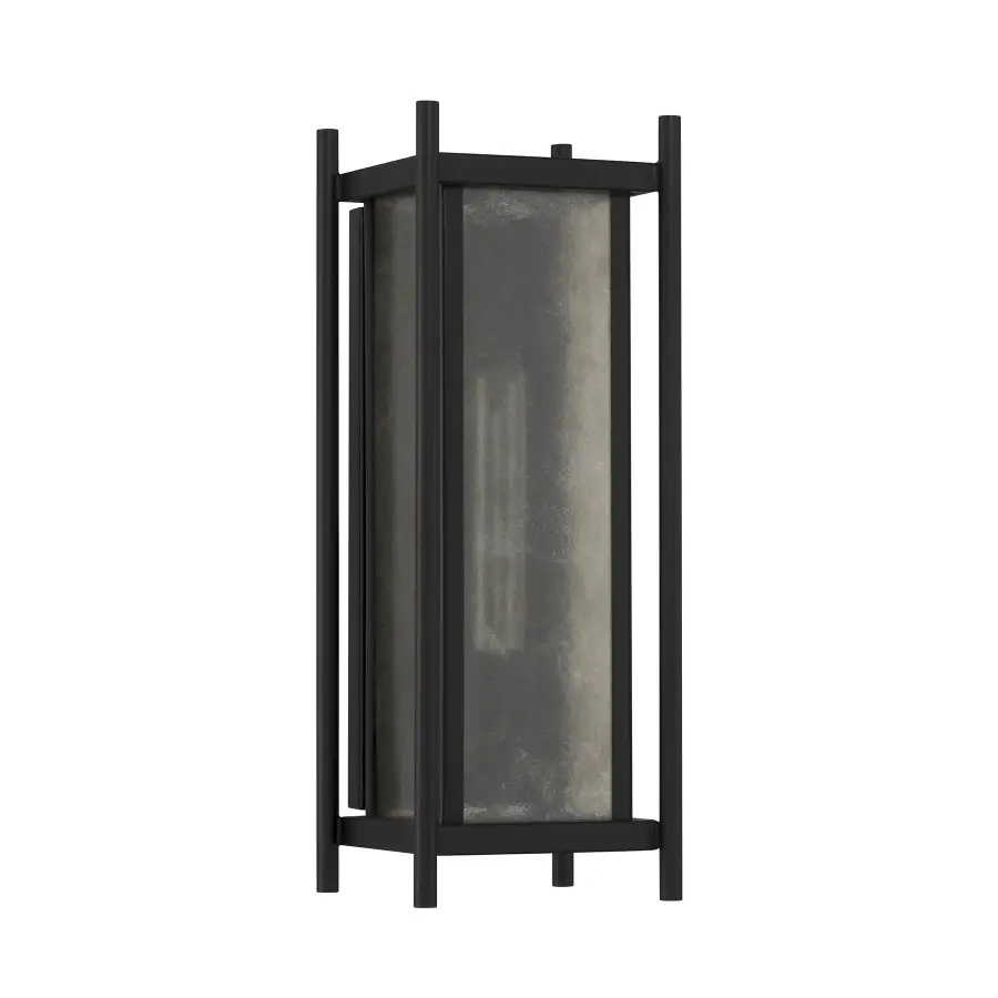 Jacobs 1-Light Outdoor Wall Lantern in Matte Black - Image 2