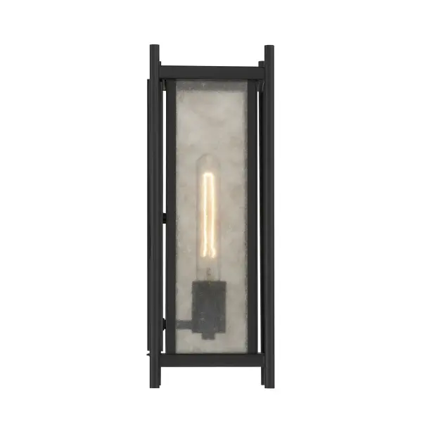 Jacobs 1-Light Outdoor Wall Lantern in Matte Black - Image 5
