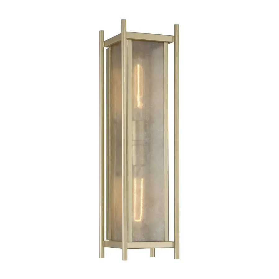Jacobs 2-Light Outdoor Wall Lantern in Serene Brass - Image 1
