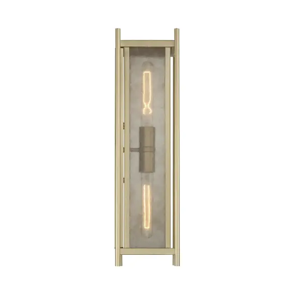 Jacobs 2-Light Outdoor Wall Lantern in Serene Brass - Image 5
