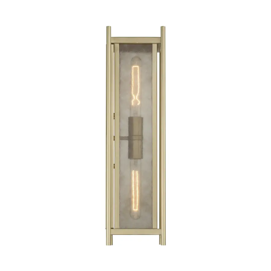 Jacobs 2-Light Outdoor Wall Lantern in Serene Brass - Image 5