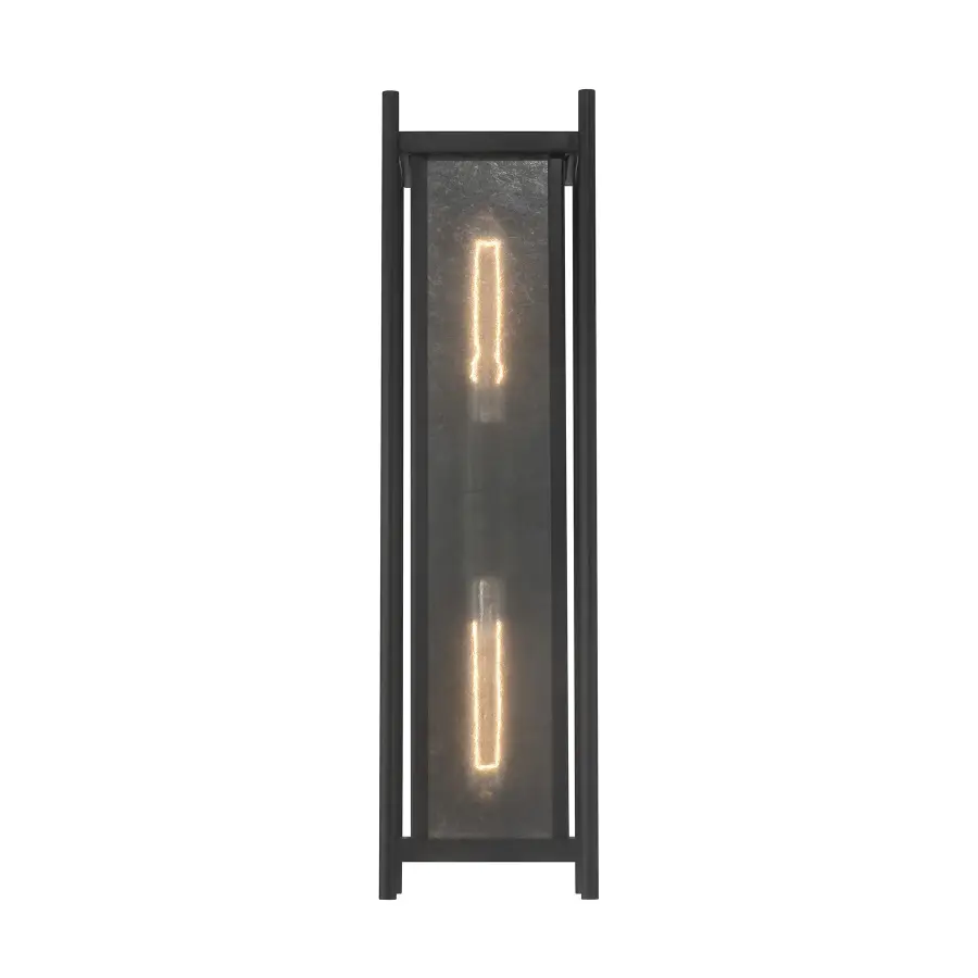 Jacobs 2-Light Outdoor Wall Lantern in Matte Black - Image 3