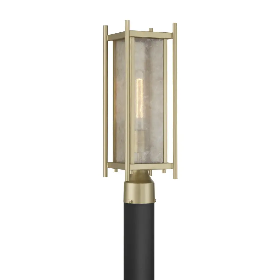 Jacobs 1-Light Outdoor Post Lantern in Serene Brass - Image 1