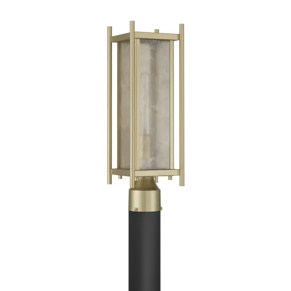 Jacobs 1-Light Outdoor Post Lantern in Serene Brass - Image 2