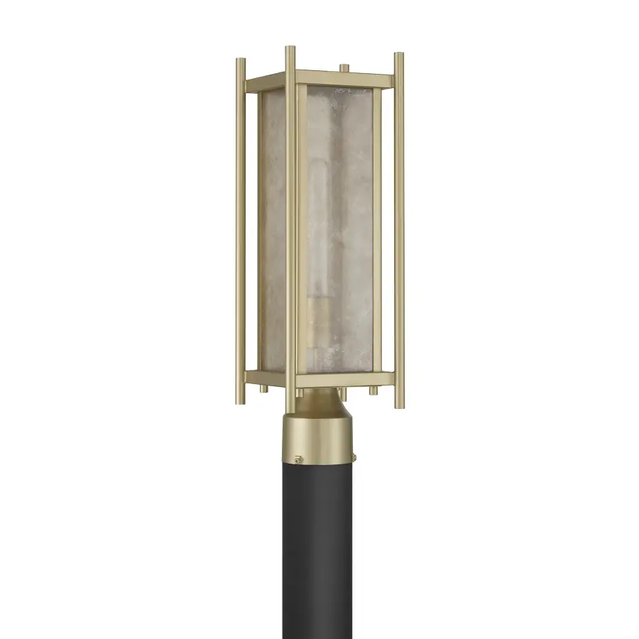 Jacobs 1-Light Outdoor Post Lantern in Serene Brass - Image 2
