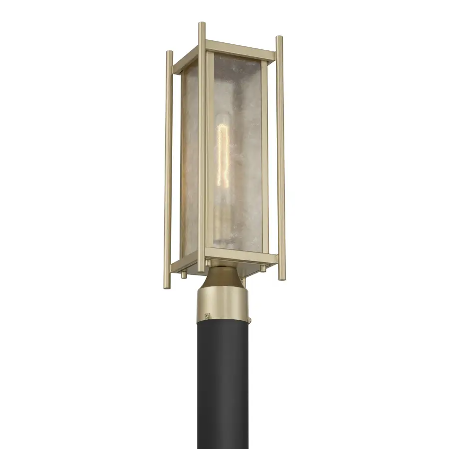 Jacobs 1-Light Outdoor Post Lantern in Serene Brass - Image 3