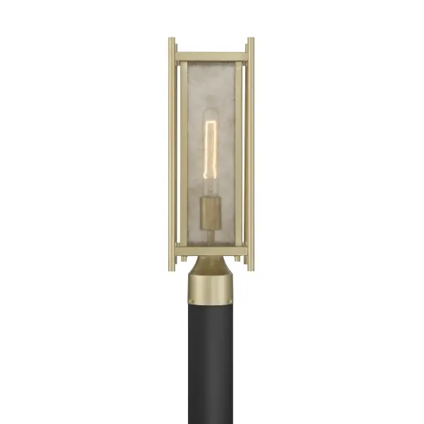 Jacobs 1-Light Outdoor Post Lantern in Serene Brass - Image 4