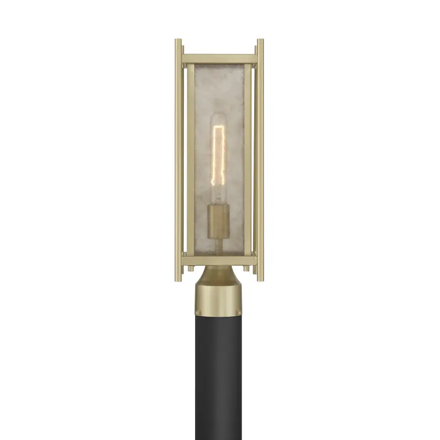 Jacobs 1-Light Outdoor Post Lantern in Serene Brass - Image 4
