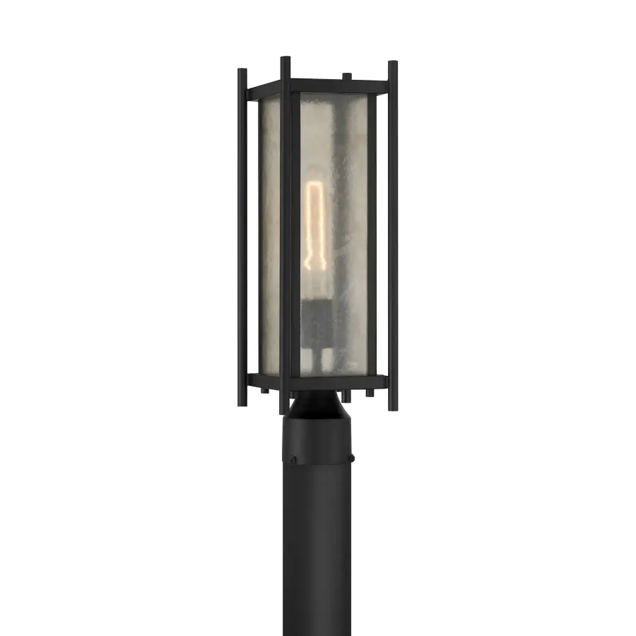 Jacobs 1-Light Outdoor Post Lantern in Matte Black - Image 1