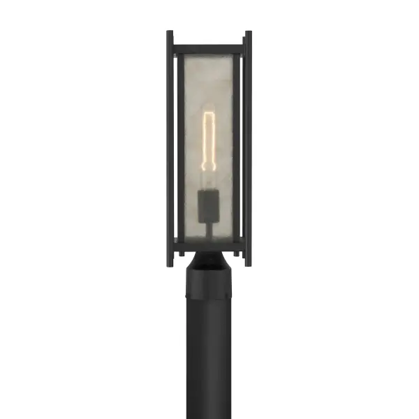 Jacobs 1-Light Outdoor Post Lantern in Matte Black - Image 4