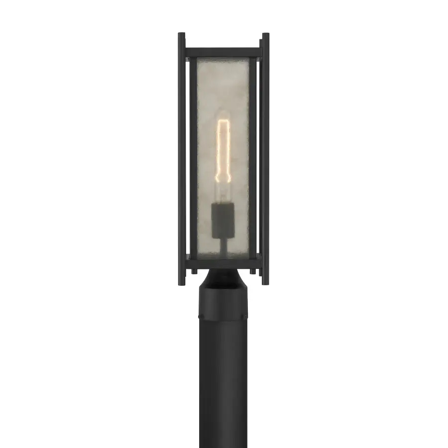 Jacobs 1-Light Outdoor Post Lantern in Matte Black - Image 4