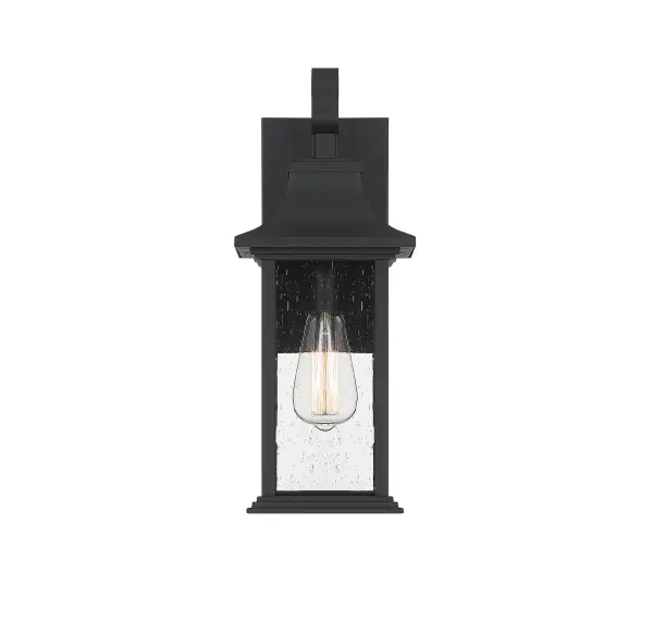 Hancock 1-Light Outdoor Wall Lantern in Matte Black - Image 5