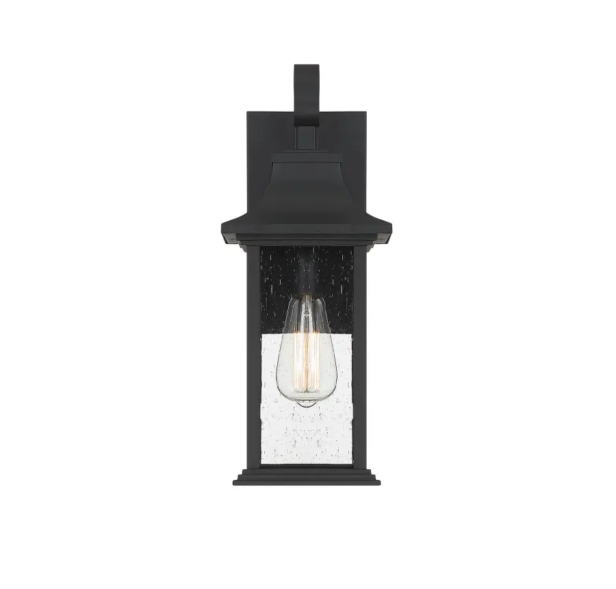 Hancock 1-Light Outdoor Wall Lantern in Matte Black - Image 5