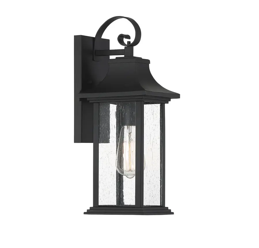 Hancock 1-Light Outdoor Wall Lantern in Matte Black - Image 8
