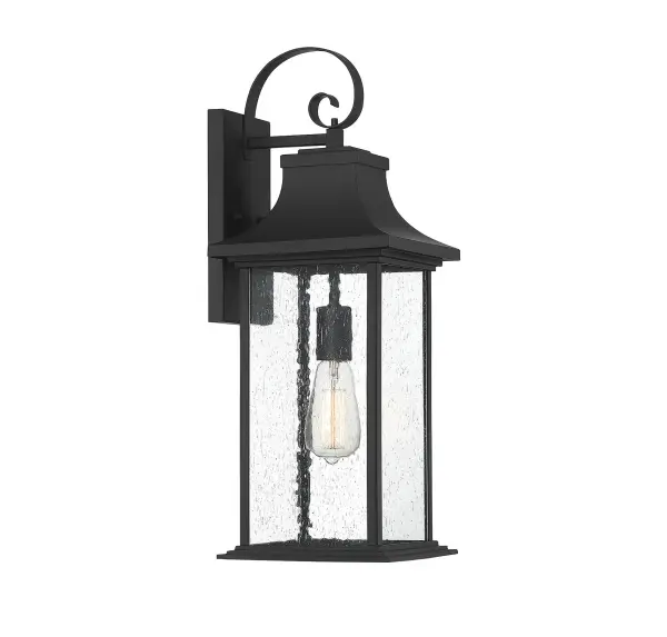 Hancock 1-Light Outdoor Wall Lantern in Matte Black - Image 8