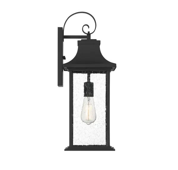 Hancock 1-Light Outdoor Wall Lantern in Matte Black - Image 9