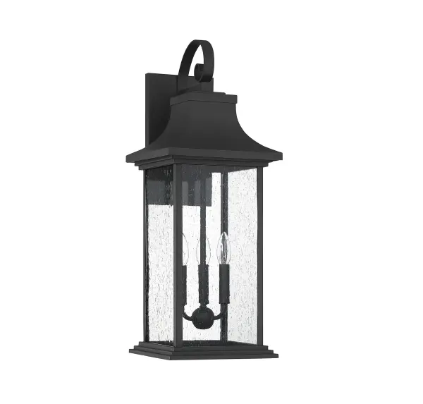 Hancock 3-Light Outdoor Wall Lantern in Matte Black - Image 4
