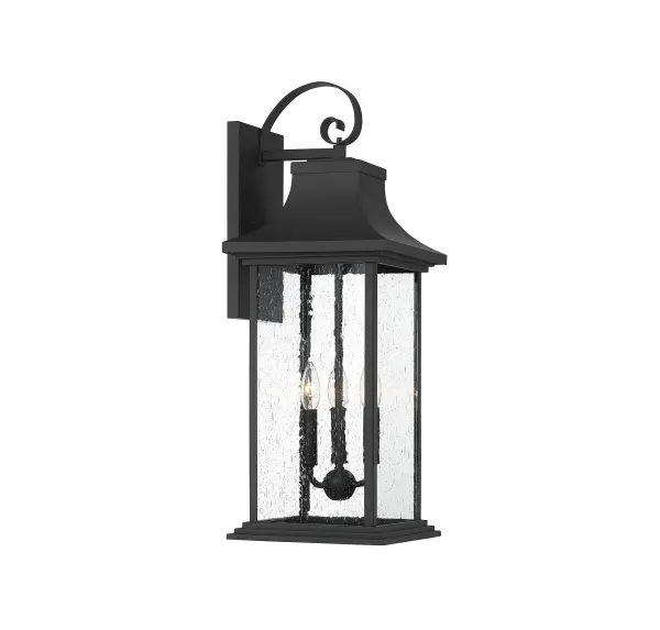 Hancock 3-Light Outdoor Wall Lantern in Matte Black - Image 8