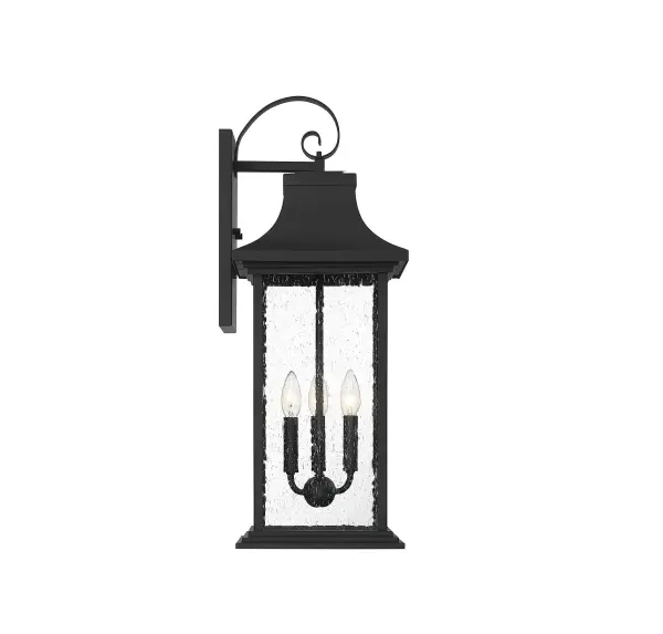 Hancock 3-Light Outdoor Wall Lantern in Matte Black - Image 10