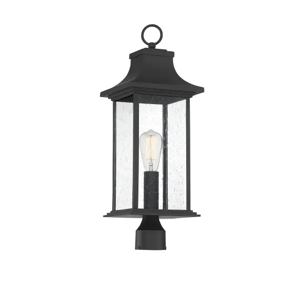 Hancock 1-Light Outdoor Post Lantern in Matte Black - Image 7