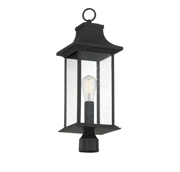 Hancock 1-Light Outdoor Post Lantern in Matte Black - Image 9