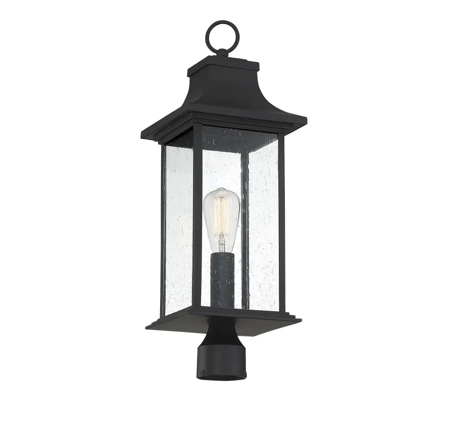 Hancock 1-Light Outdoor Post Lantern in Matte Black - Image 10