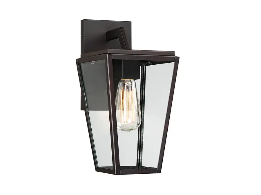 Milton 1-Light Outdoor Wall Lantern in English Bronze - Image 3