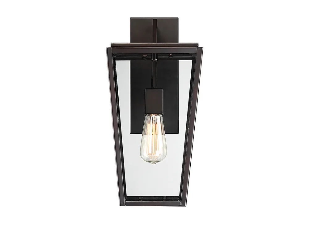 Milton One Light Outdoor Wall Lantern in English Bronze