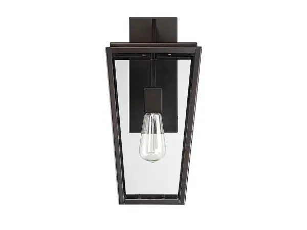 Milton 1-Light Outdoor Wall Lantern in English Bronze - alternate view