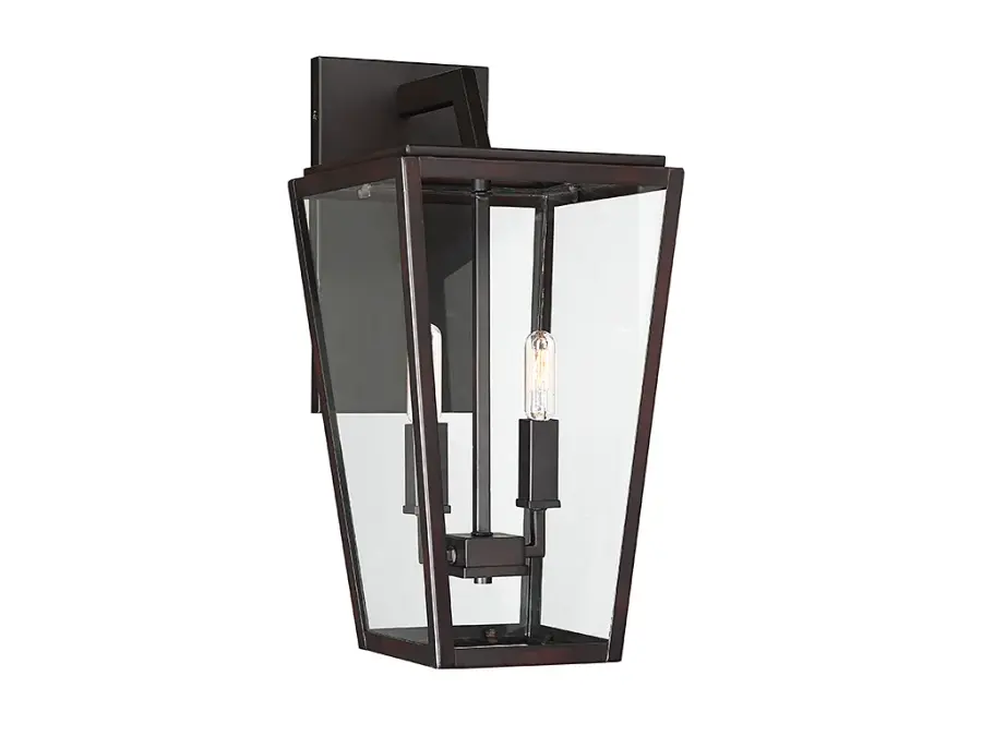 Milton Two Light Outdoor Wall Lantern in English Bronze - Image 1