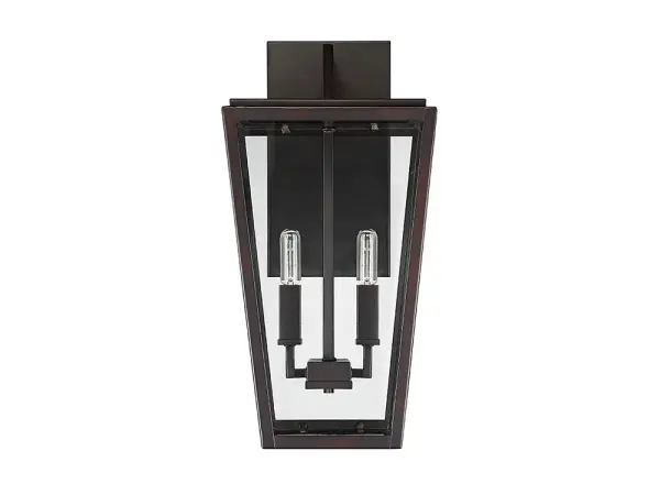 Milton 2-Light Outdoor Wall Lantern in English Bronze - alternate view