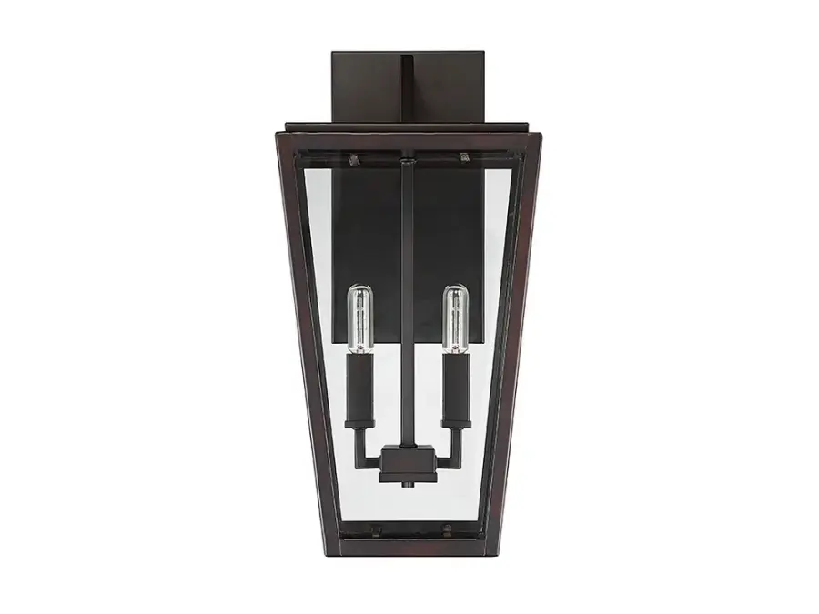 Milton 2-Light Outdoor Wall Lantern in English Bronze - Image 2