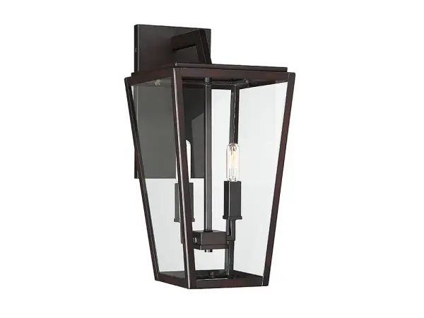 Milton 2-Light Outdoor Wall Lantern in English Bronze - Image 3