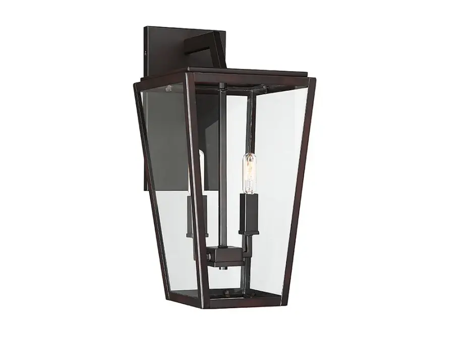 Milton 2-Light Outdoor Wall Lantern in English Bronze - Image 3