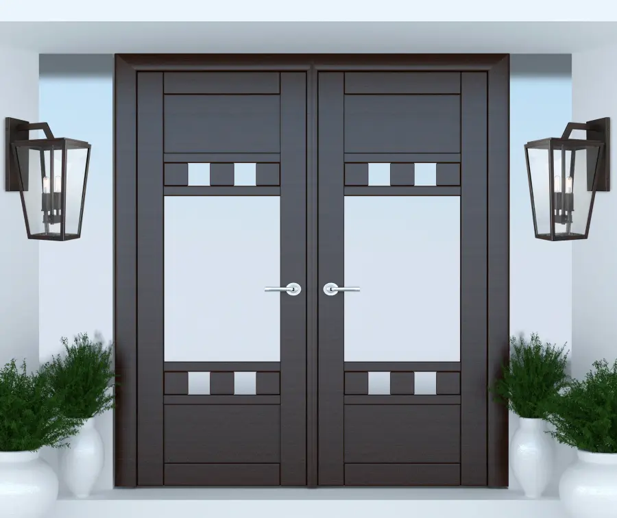 Milton 2-Light Outdoor Wall Lantern in English Bronze - Image 6
