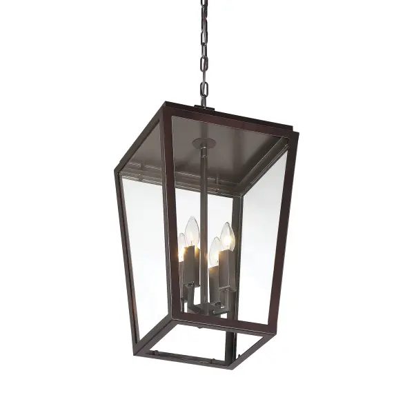 Milton 4-Light Outdoor Hanging Lantern in English Bronze - alternate view