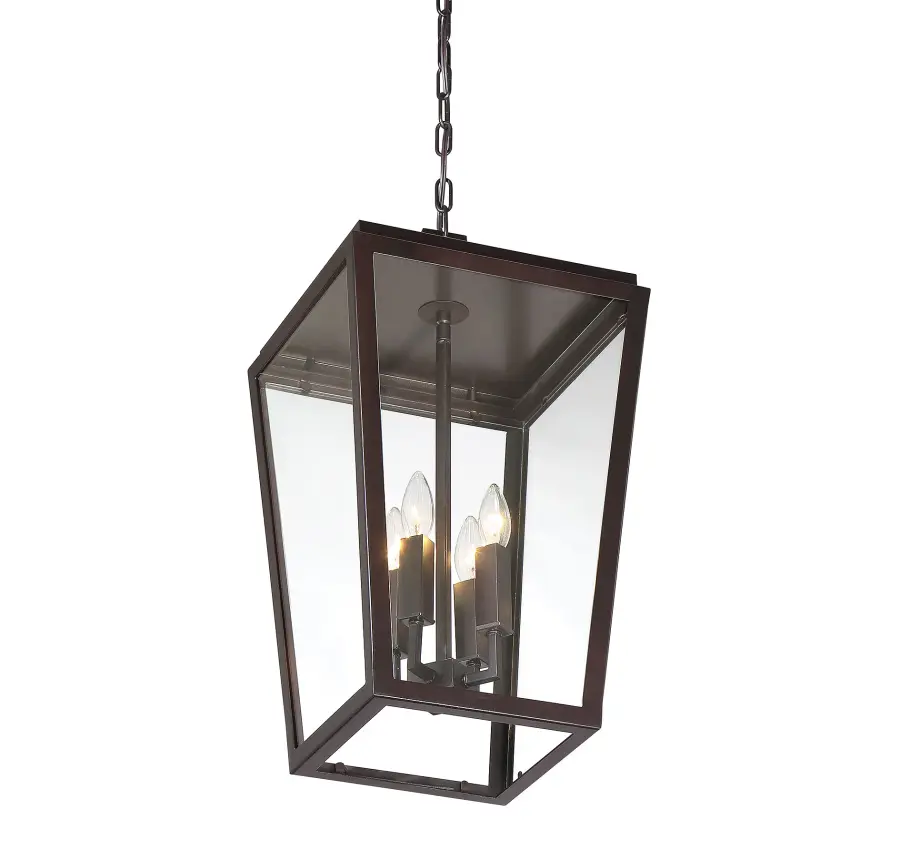 Milton 4-Light Outdoor Hanging Lantern in English Bronze - Image 2