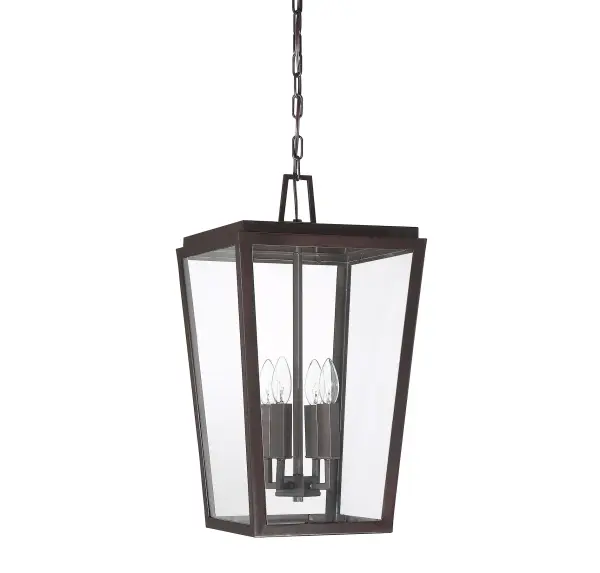 Milton 4-Light Outdoor Hanging Lantern in English Bronze - Image 5