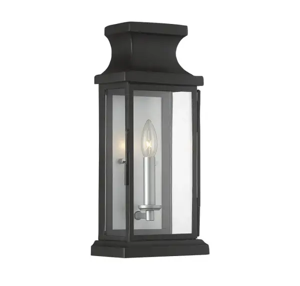 Brooke 1-Light Outdoor Wall Lantern in Matte Black - Image 3