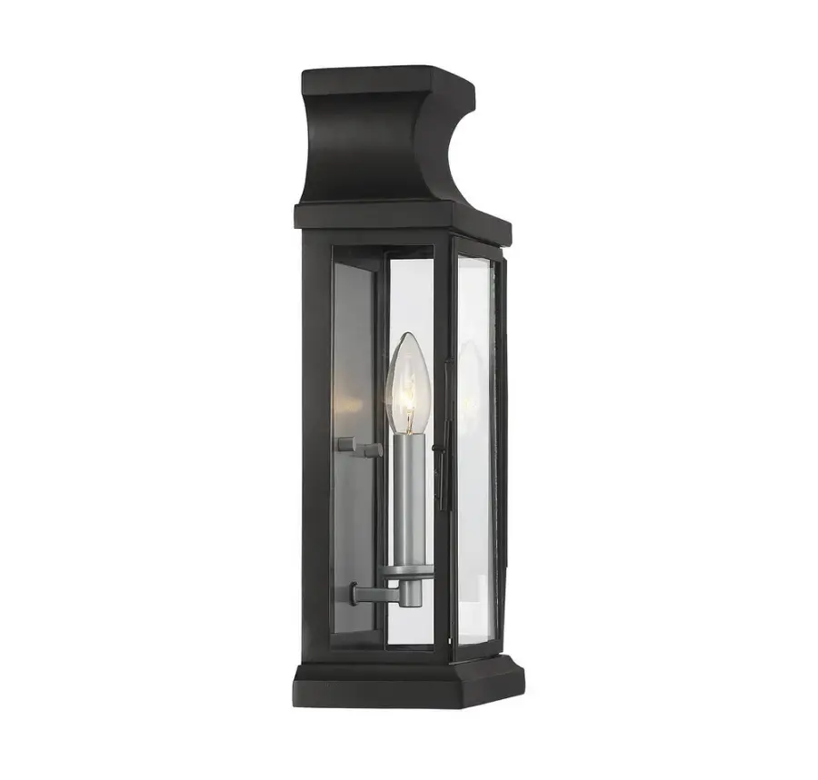 Brooke 1-Light Outdoor Wall Lantern in Matte Black - Image 4