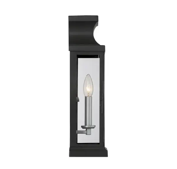 Brooke 1-Light Outdoor Wall Lantern in Matte Black - Image 5
