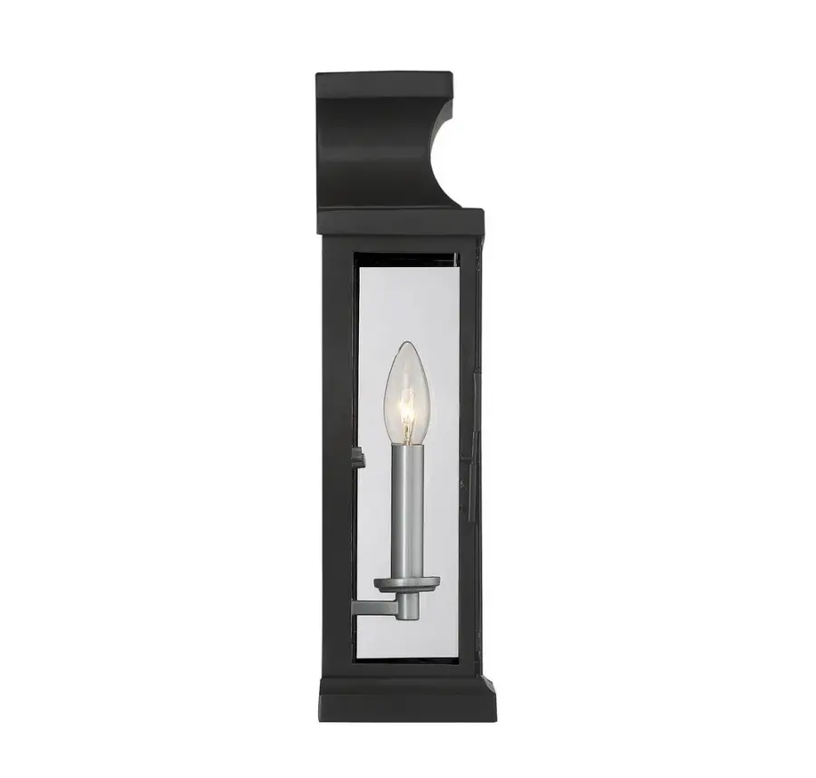 Brooke 1-Light Outdoor Wall Lantern in Matte Black - Image 5