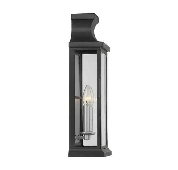Brooke 2-Light Outdoor Wall Lantern in Matte Black - Image 4