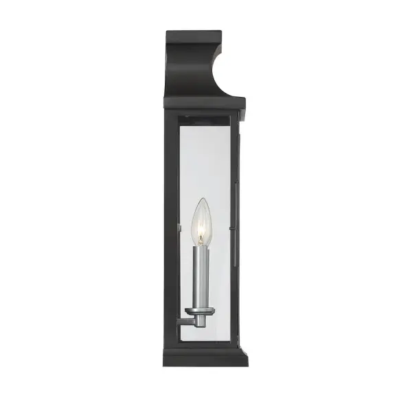Brooke 2-Light Outdoor Wall Lantern in Matte Black - Image 5