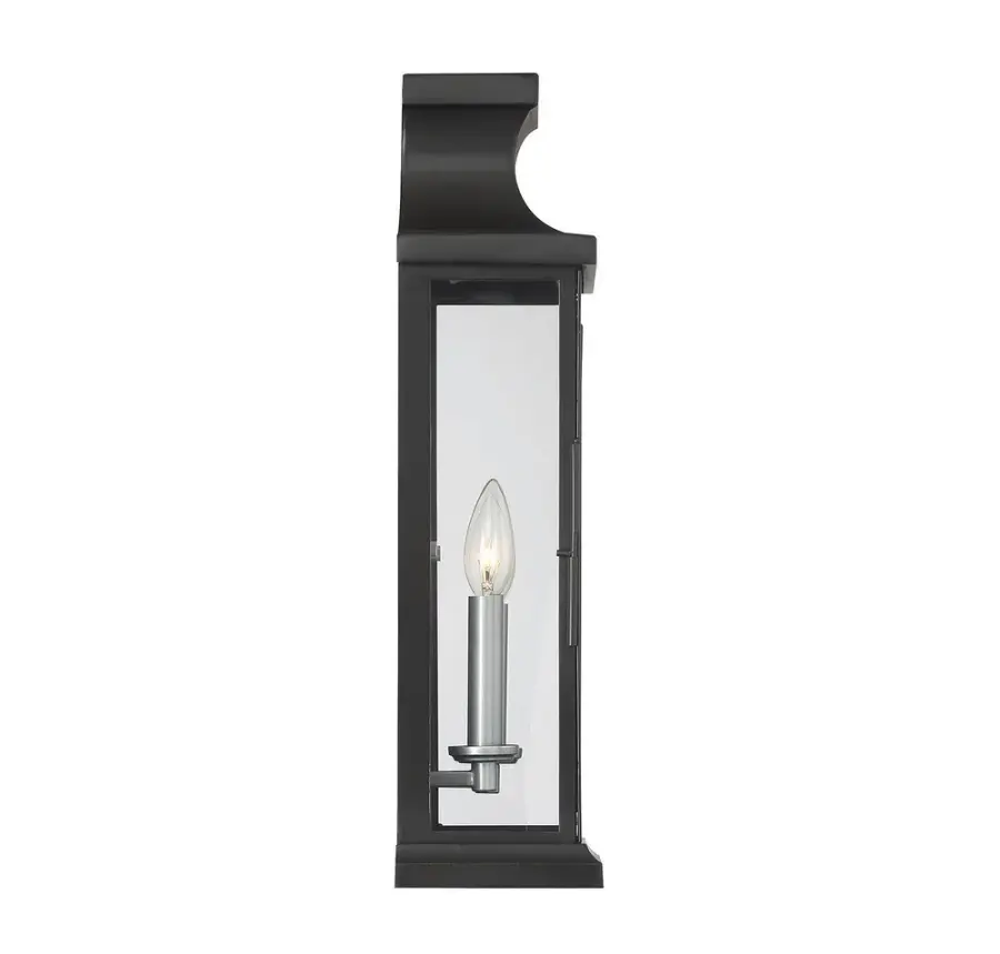 Brooke 2-Light Outdoor Wall Lantern in Matte Black - Image 5