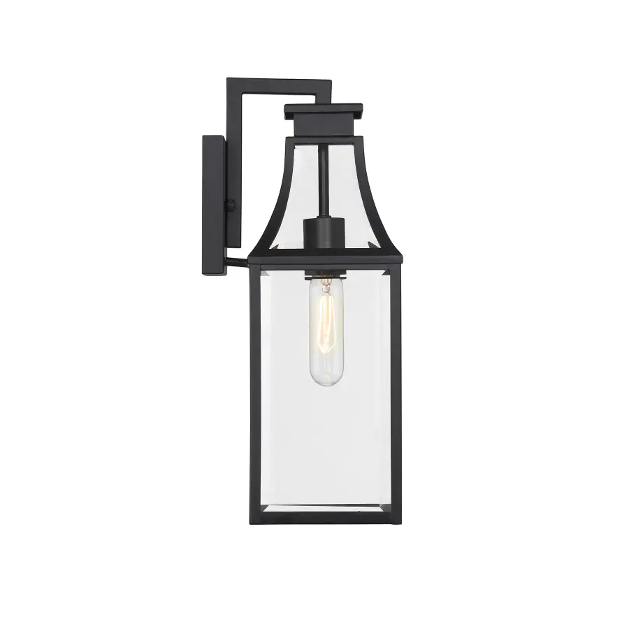Emery 1-Light Outdoor Wall Lantern in Matte Black - Image 5