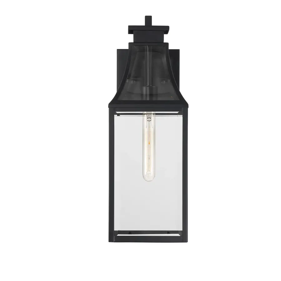 Emery 1-Light Outdoor Wall Lantern in Matte Black - Image 3