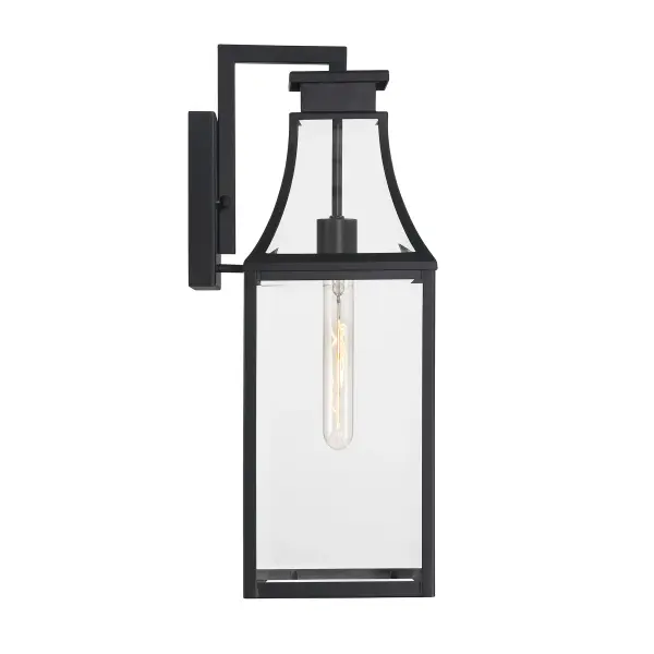 Emery 1-Light Outdoor Wall Lantern in Matte Black - Image 5