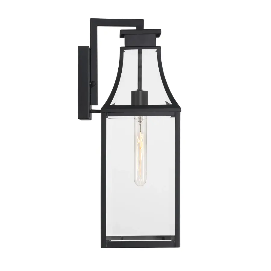 Emery 1-Light Outdoor Wall Lantern in Matte Black - Image 5